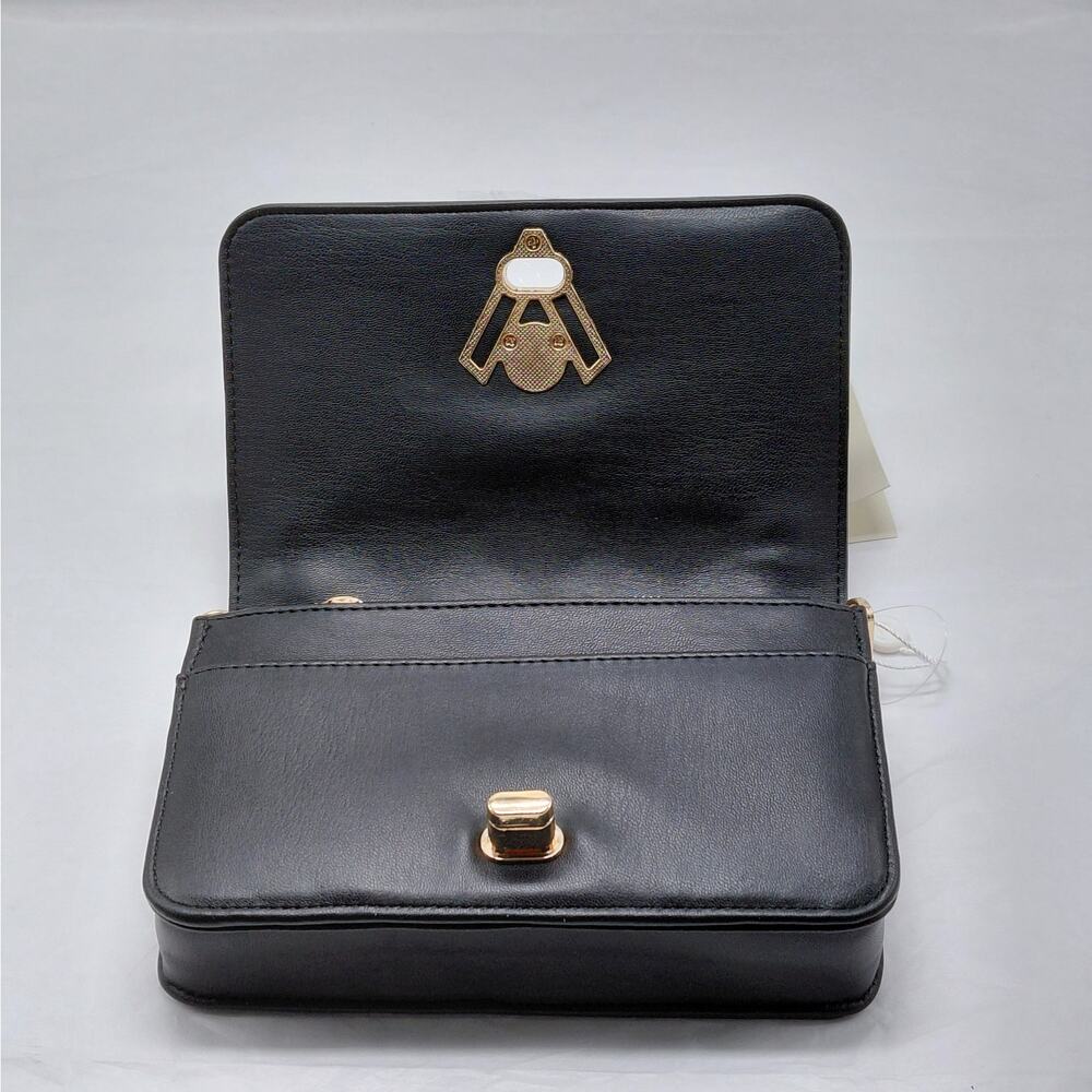 Valentino Orlandi Designer Black Diamond Quilted Crossbody Small Shoulder Bag - Picture 9 of 15